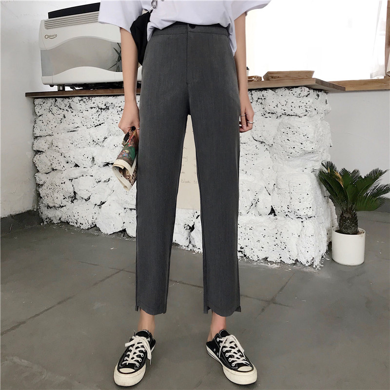 Real price suit pants women's straight pants with loose waist and thin drop