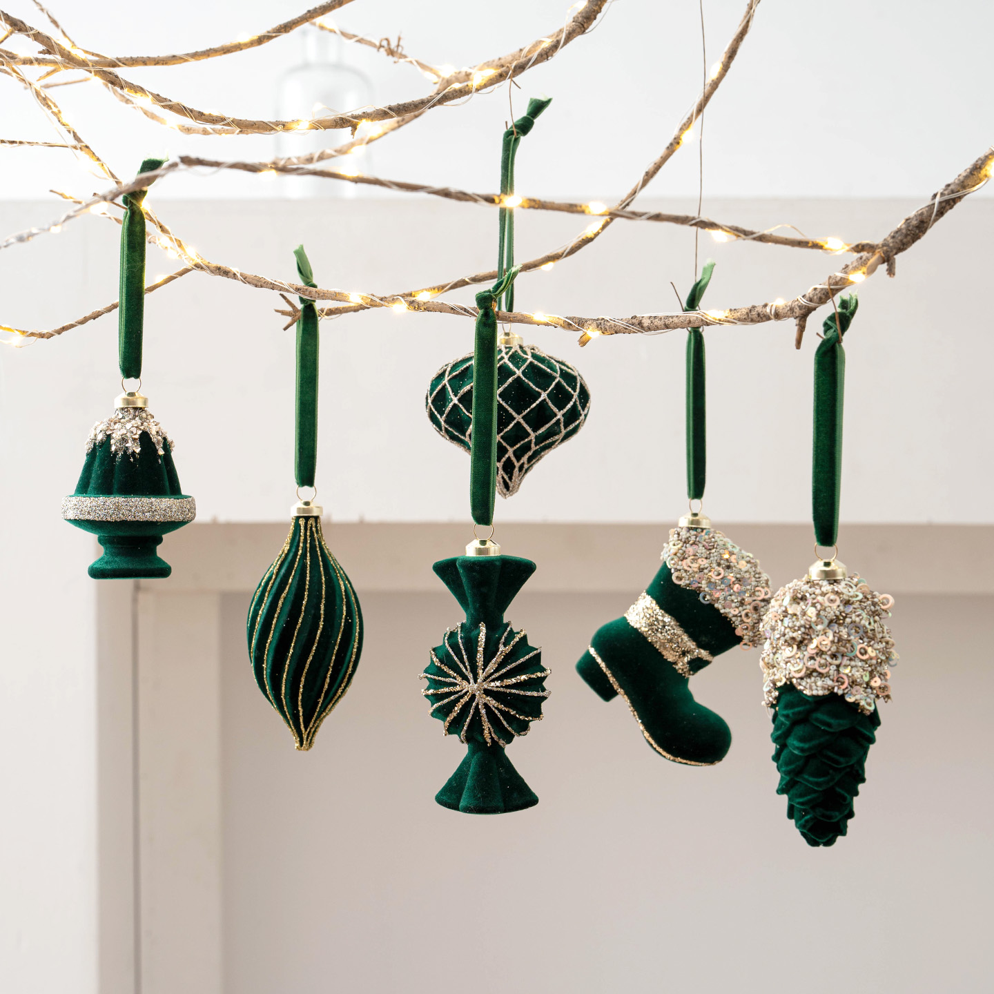 Hromeo圣诞装饰植绒异形球挂件