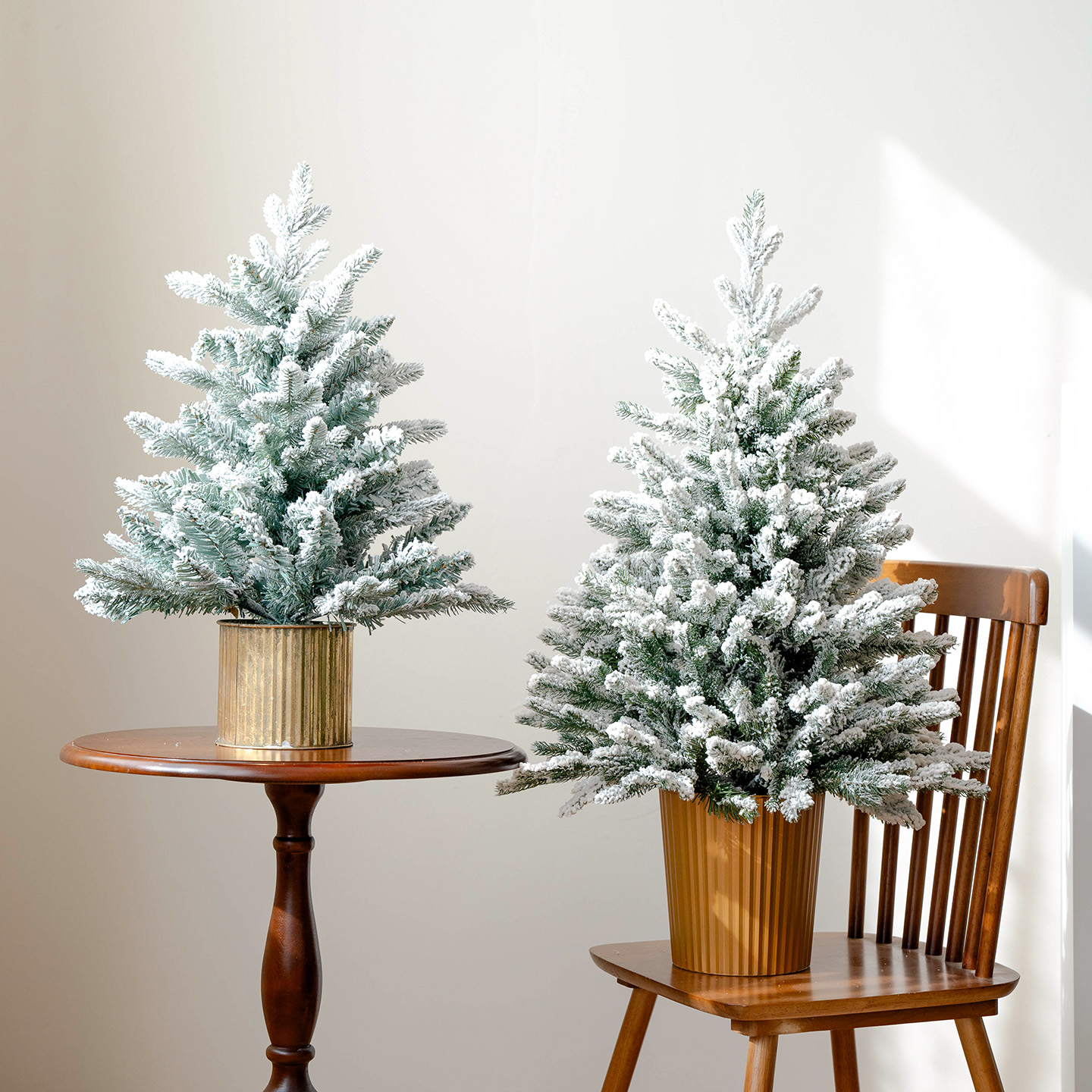 60/90cm积雪圣诞树摆件