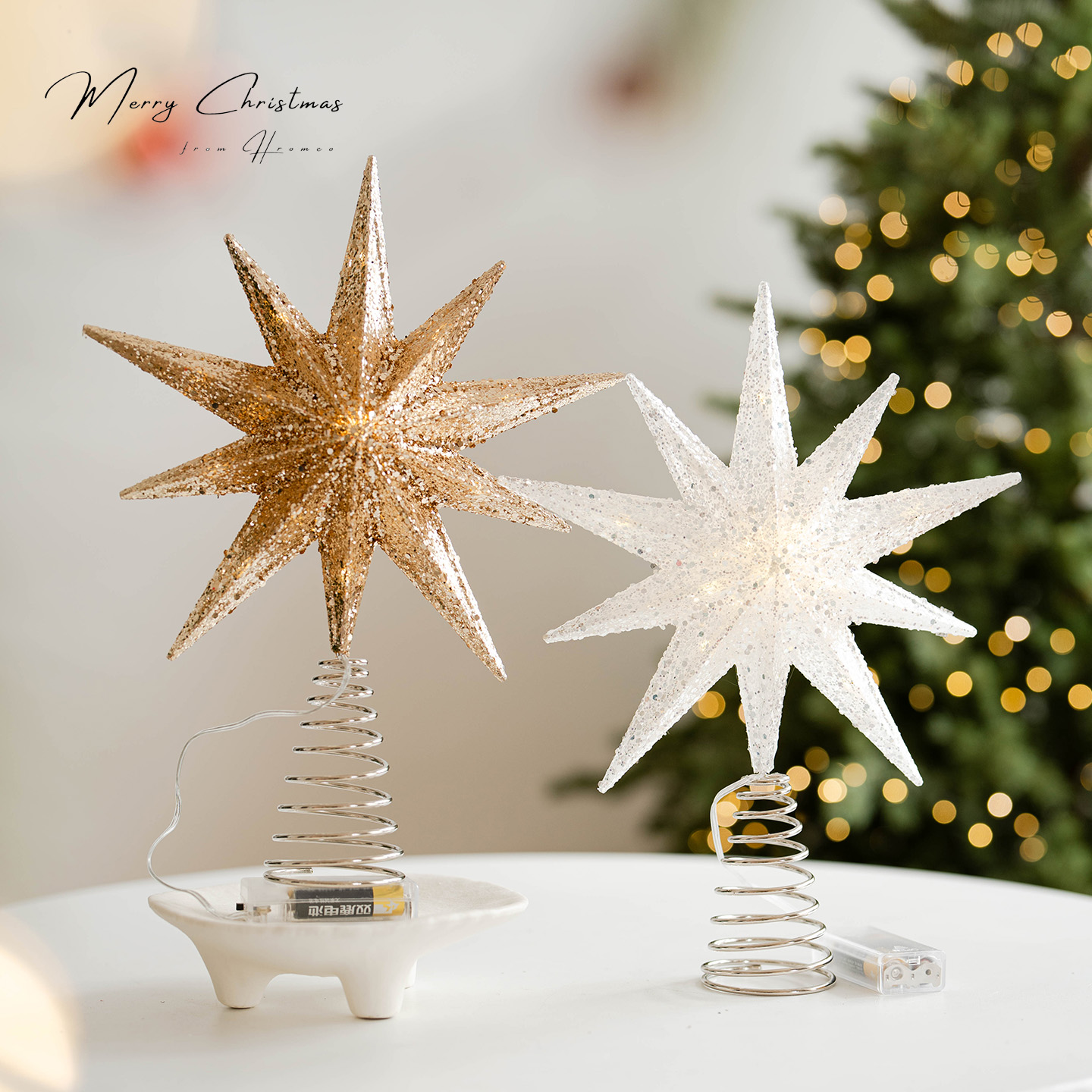 圣诞装饰品圣诞树顶部星星装饰
