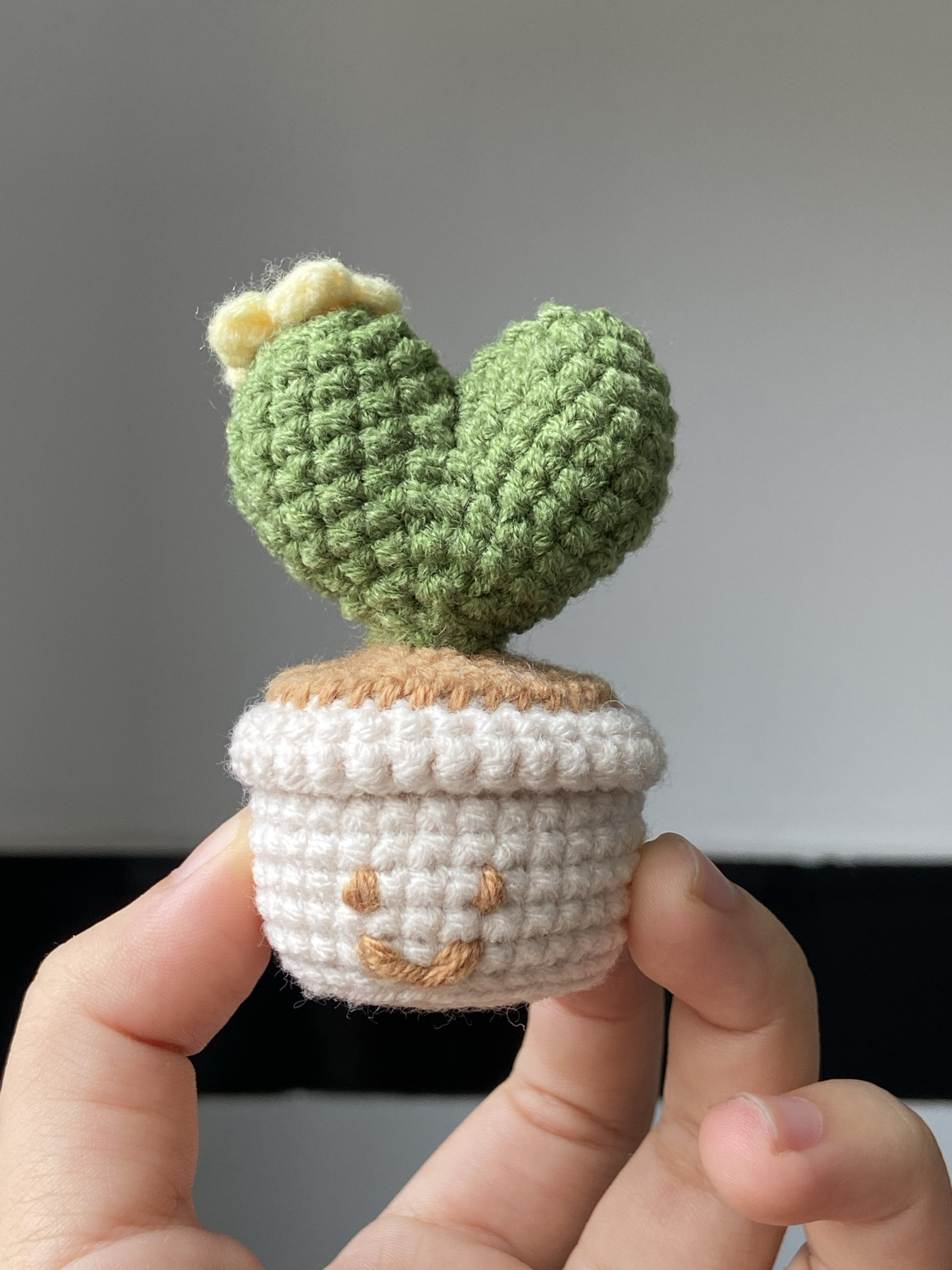 桃源里 成品可爱小熊圣诞树挂件钥匙扣钩针毛线创意 仙人掌小盆栽