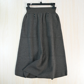 思琪女装 261 优雅风厚实松紧腰贴兜针织半身裙