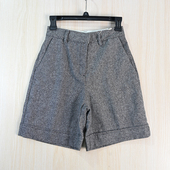 261 品质夹花呢高腰内衬里布休闲短裤 思琪女装