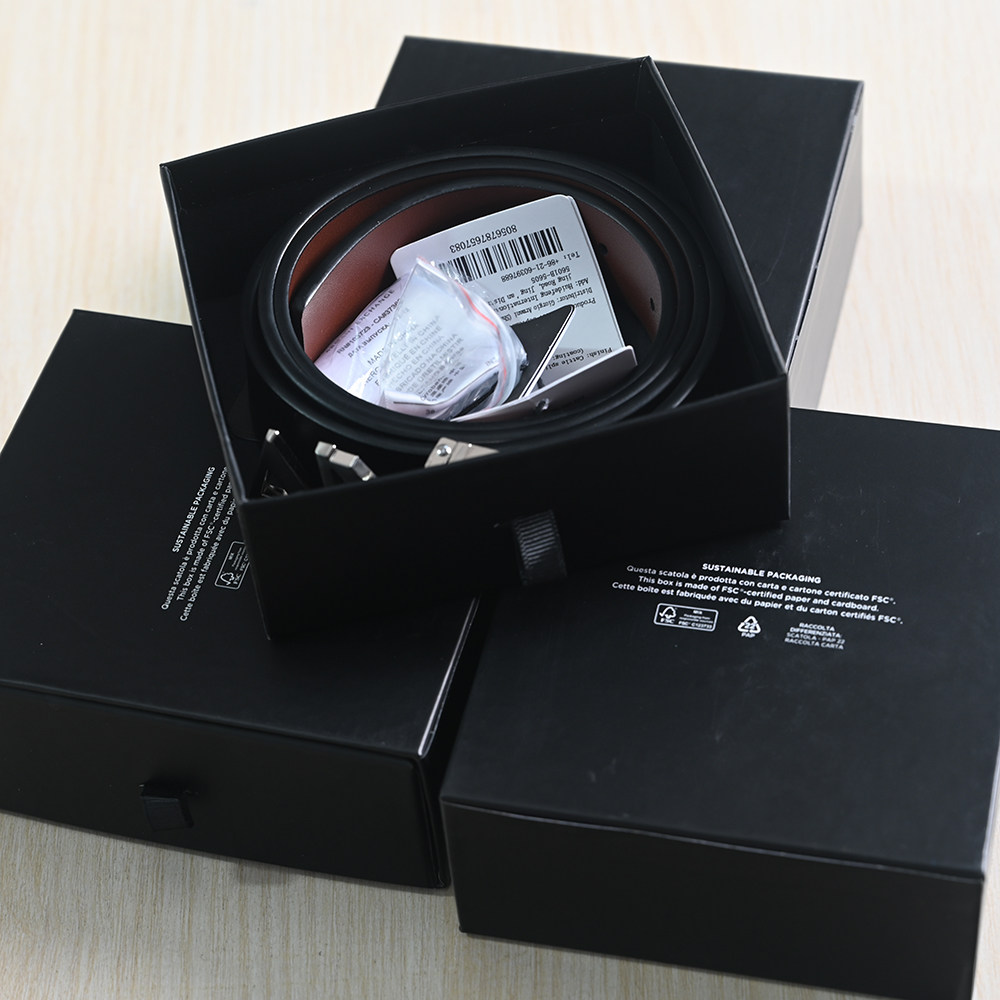 简约百搭时尚针扣男盒装腰带皮带