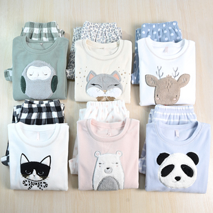 思琪女装2511/06  温馨可爱风保暖摇粒绒睡衣睡裤家居服2件套装