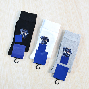 2512 色织卡通熊棉质中筒袜子 22美国单厚款