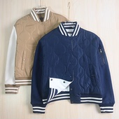 思琪女装 厚实夹棉两面穿立领保暖休闲棉衣棒球服 秋冬季 258