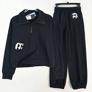 思琪女装 2511/13美系K尔圈棉半拉链翻领卫衣卫裤休闲运动套装