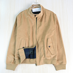 美国单刺绣灯芯绒棉两粒扣立领休闲夹克外套 思琪女装 2512