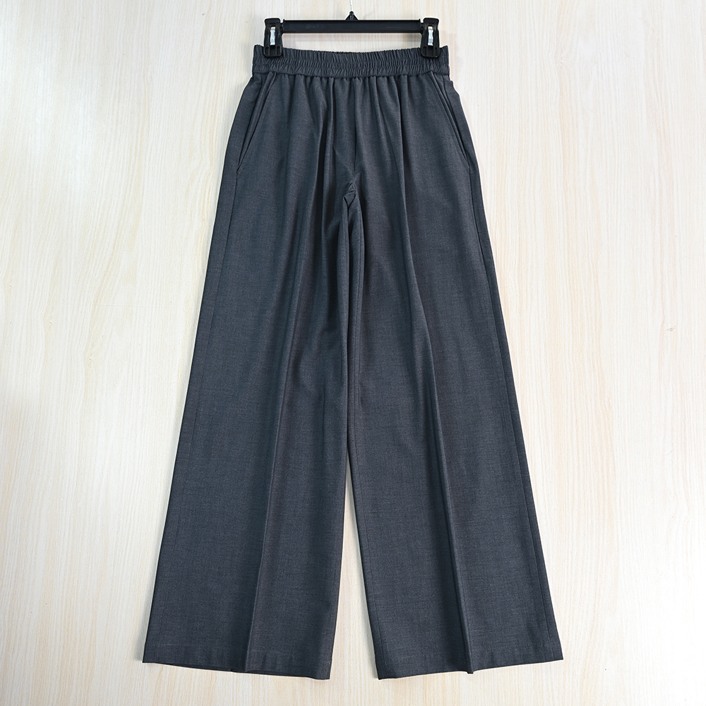 通勤风羊毛天丝弹力宽松正装长裤