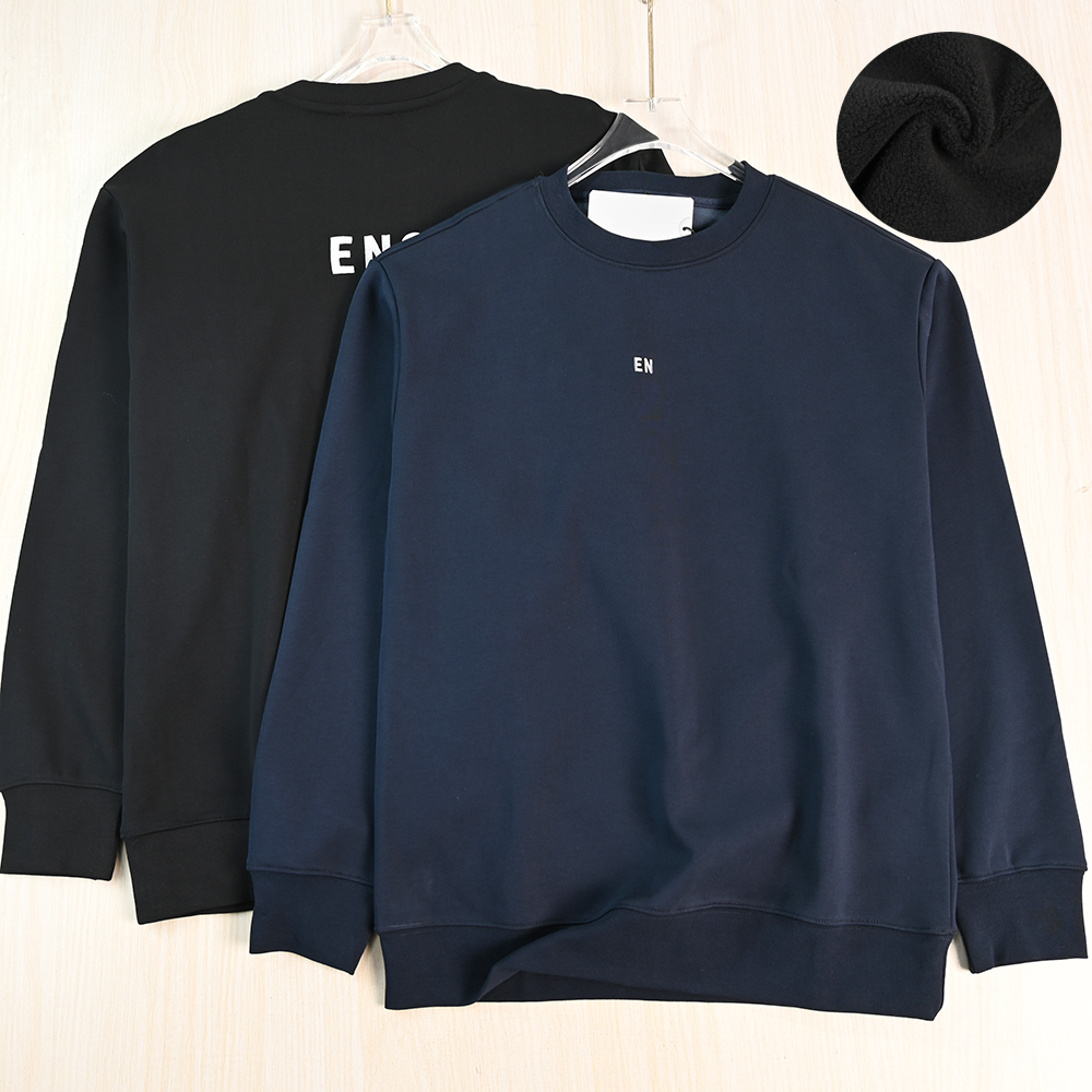 加绒保暖前后刺绣字母休闲卫衣