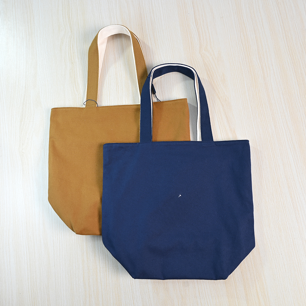 刺绣两面背单肩手提包托特帆布包