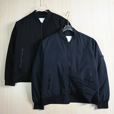 90绒螺纹立领保暖休闲羽绒夹克