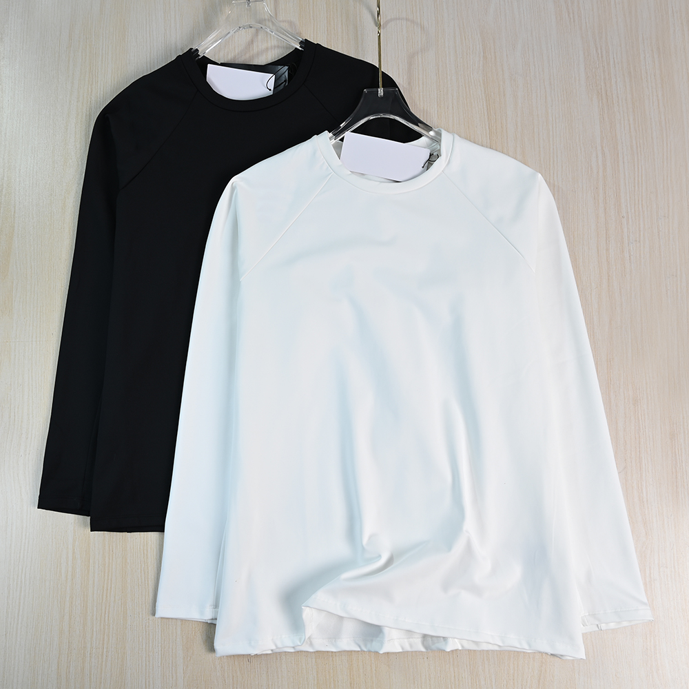 运动休闲速干薄绒宽松长袖T恤