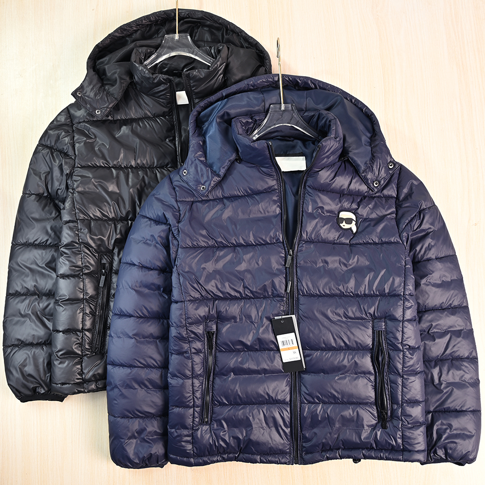 绗缝夹棉可脱卸帽厚实保暖棉服