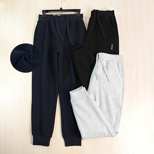 休闲卫裤 男装 加绒加厚保暖胶印字母松紧腰系带修身 好货2511