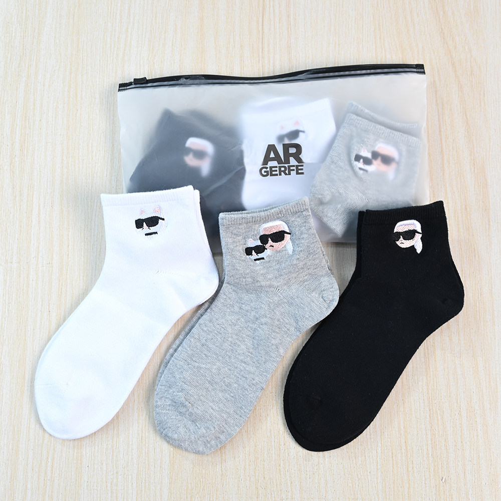 思琪好货261/15美系K尔刺绣棉质针织短袜3双装,女士内衣/男士内衣/家居服,短袜,淘宝优惠券,粉丝福利购,淘宝优惠卷