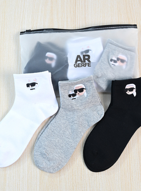 思琪好货261/15美系K尔刺绣棉质针织短袜3双装