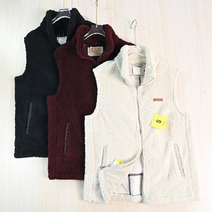羊糕绒立领拉链修身 思琪女装 冬季 保暖马夹 2512