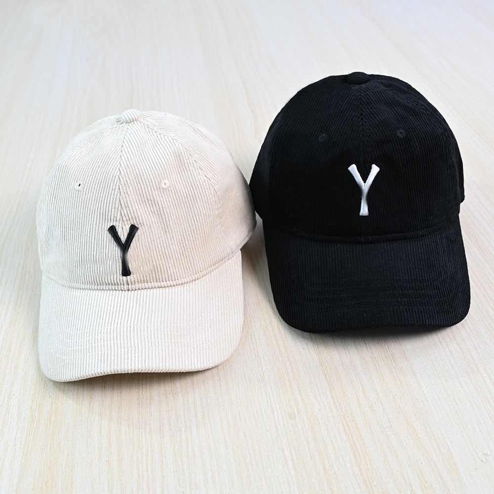 灯芯绒刺绣字母秋冬棒球帽鸭舌帽