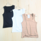 思琪女装 T恤背心 休闲无袖 17柔软细腻弹力方领修身
