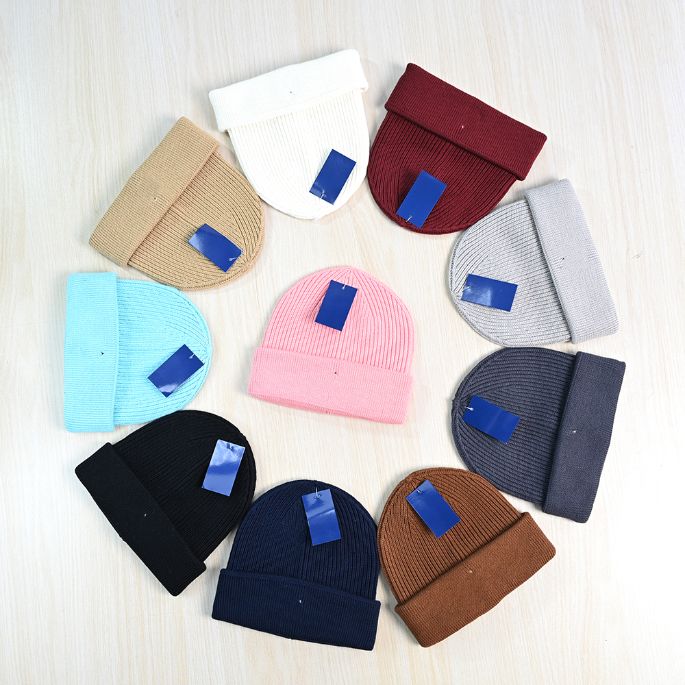 刺绣粗针棉线厚实保暖休闲针织帽