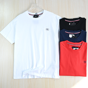 美汤系棉质胶印字母圆领休闲直筒短袖 T恤 好货2512 男装