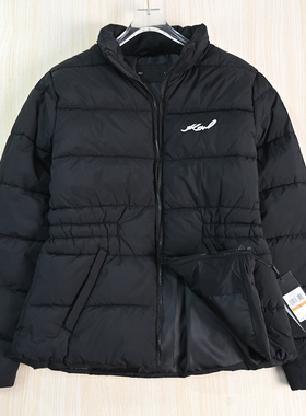 思琪女装259/08 美系K尔绗缝刺绣松紧收腰立领夹棉保暖休闲棉服