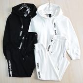 套装 思琪女装 运动休闲涤棉宽松落肩卫衣松紧高腰卫裤 259