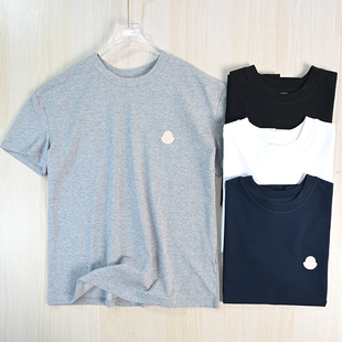舒适棉质刺绣贴布圆领休闲短袖 T恤 好货263 男装