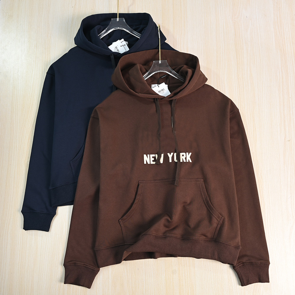 男女款259/29 厚实圈棉胶印连帽宽松落肩休闲长袖卫衣