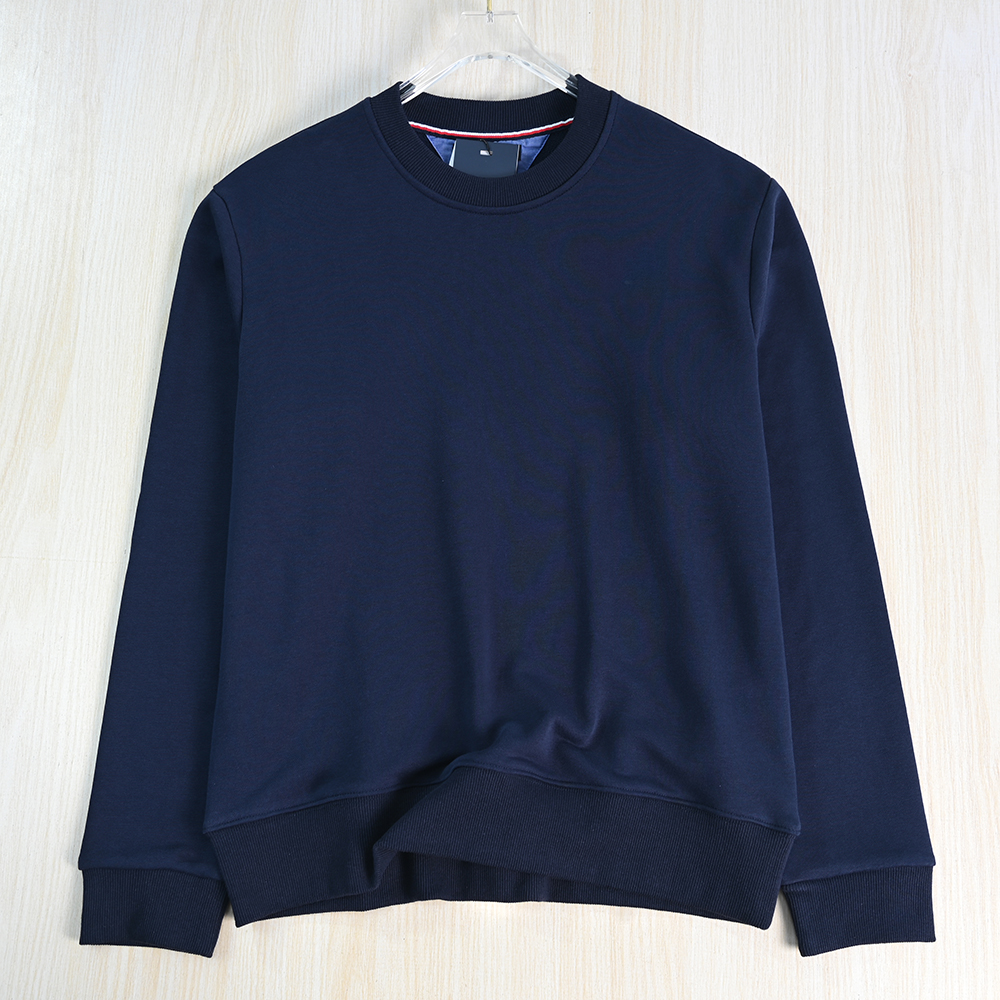 简约圈棉刺绣圆领休闲长袖卫衣