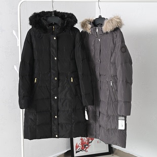 A06思琪女装 美系！简约修身显瘦厚实中长款羽绒服