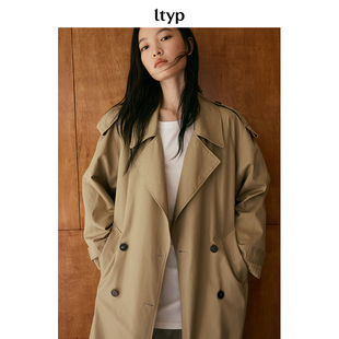 高级感风衣女秋冬 进口100%棉经典 ltyp旅途原品五折 微瑕疵