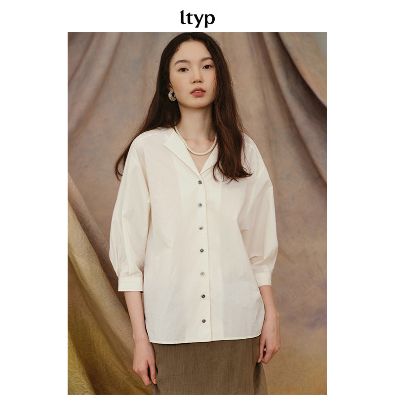ltyp旅途原品五折【微瑕疵】100%长绒棉衬衫 气质休闲衬衣女秋
