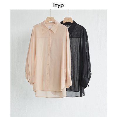 ltyp旅途原品【5折微瑕】100%棉大廓形显瘦衬衫 宽松防晒衬衣女夏