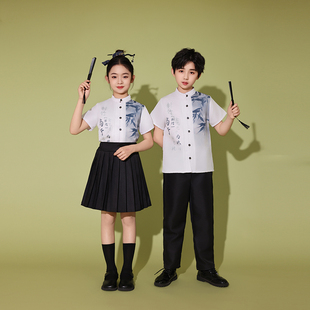 六一儿童合唱演出服中小学生爱国诗歌朗诵表演服儿童诗词国学汉服