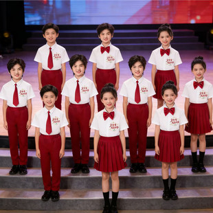 六一儿童表演服中小学生诗歌朗诵红歌大合唱团服装男女童演讲比赛