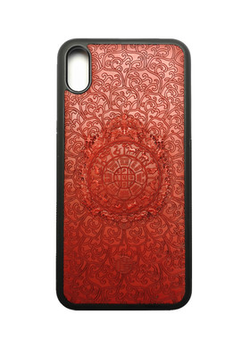 大漆朱砂 斯巴霍九宫八卦 漆器手机壳适用于iPhone11/12ProXSMAX