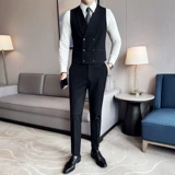 Мужские деловые блюда с полосатым жилетом костюм, рабочее формальное платье формальное жених Bestbye Marriages, Brothers Group Group и Corse Clip