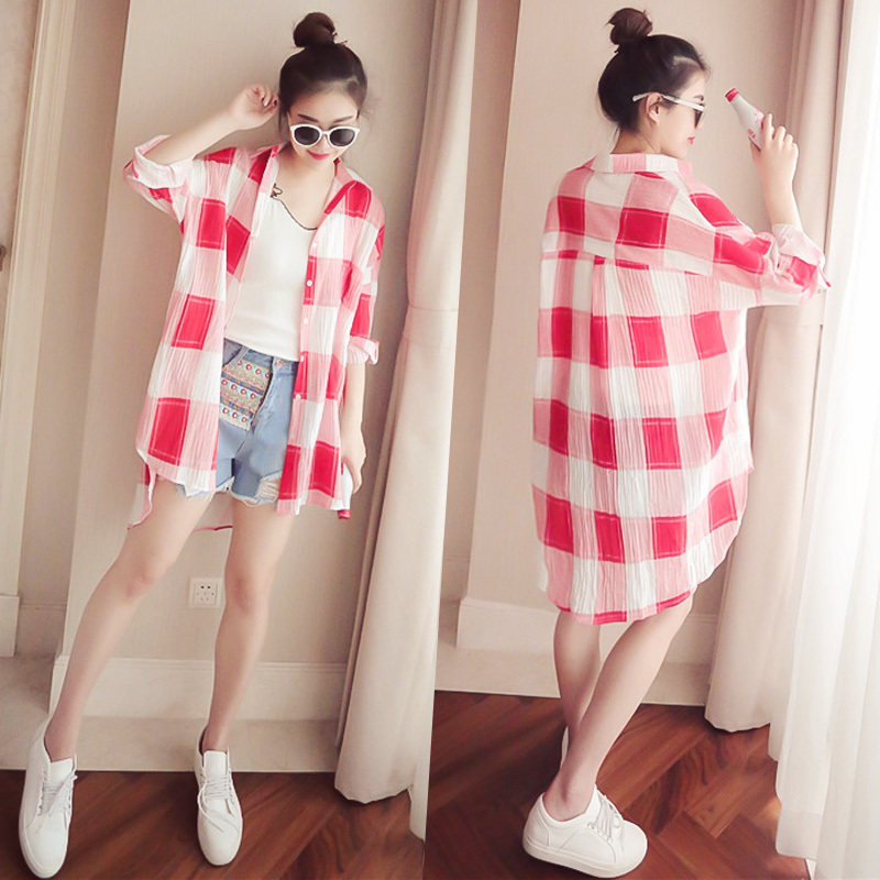 中长款棉麻防晒衣服女2017夏季新款韩版百搭衬衫薄外套夏天学生潮在类目 女装/女士精品, 衬衫中 - 来自Buy2taobao.com提供专业的淘宝代购服务