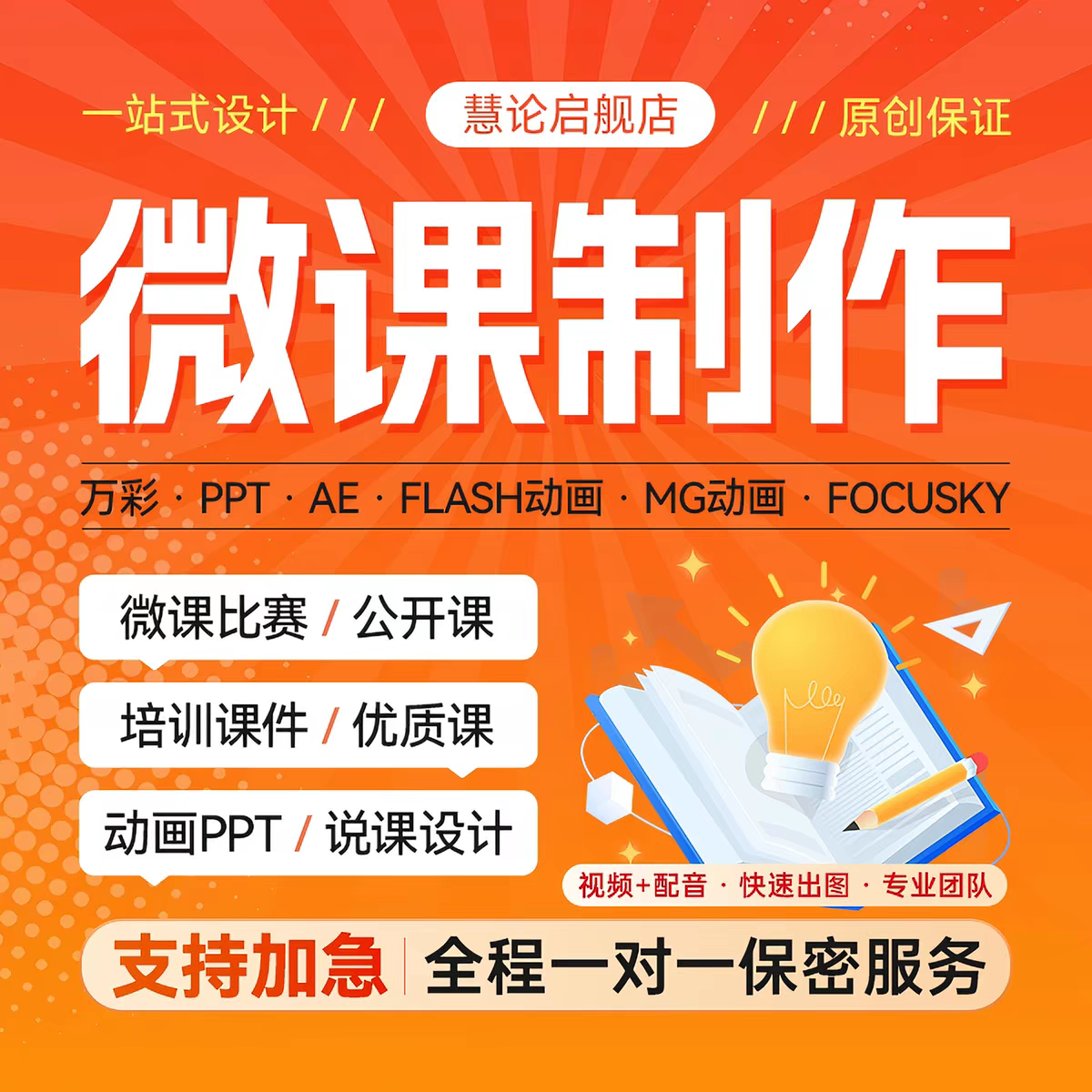 微课视频制作参赛万彩动画原创设计真人出镜配音剪辑合成课件ppt