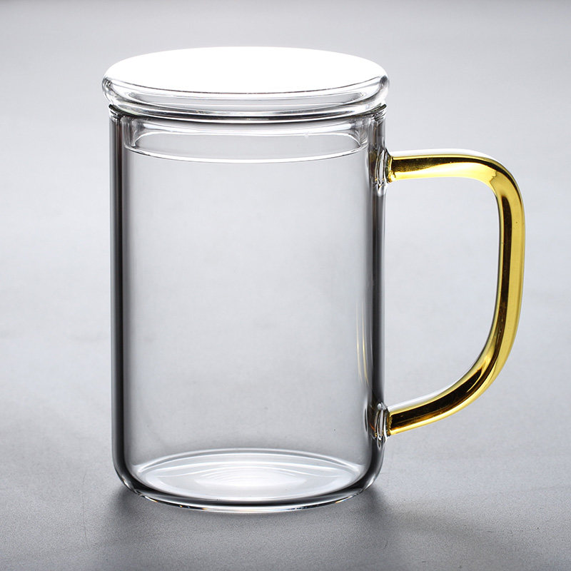 耐热玻璃杯家用水杯子 高硼硅耐高温泡茶杯咖啡杯办公杯可微波炉