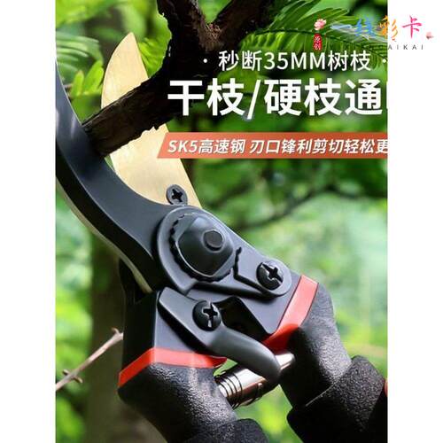 新品质新型Sk5强力园艺剪高碳钢省力修剪枝厚枝专用剪