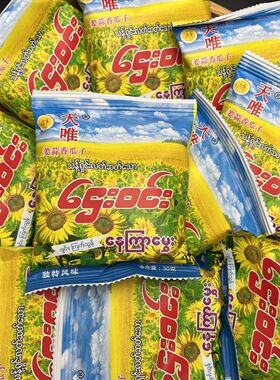天唯正品10小袋姜蒜香带壳瓜子葵花籽坚果炒货休闲零食瑞丽特产