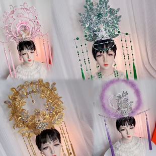 新款演出夸张华丽头饰舞台造型比赛模特走秀礼服搭配发饰写真拍摄