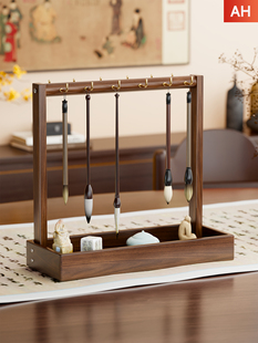 实木毛笔架创意展示架中等书房书画简易笔架文件笔架文昌饰品多功