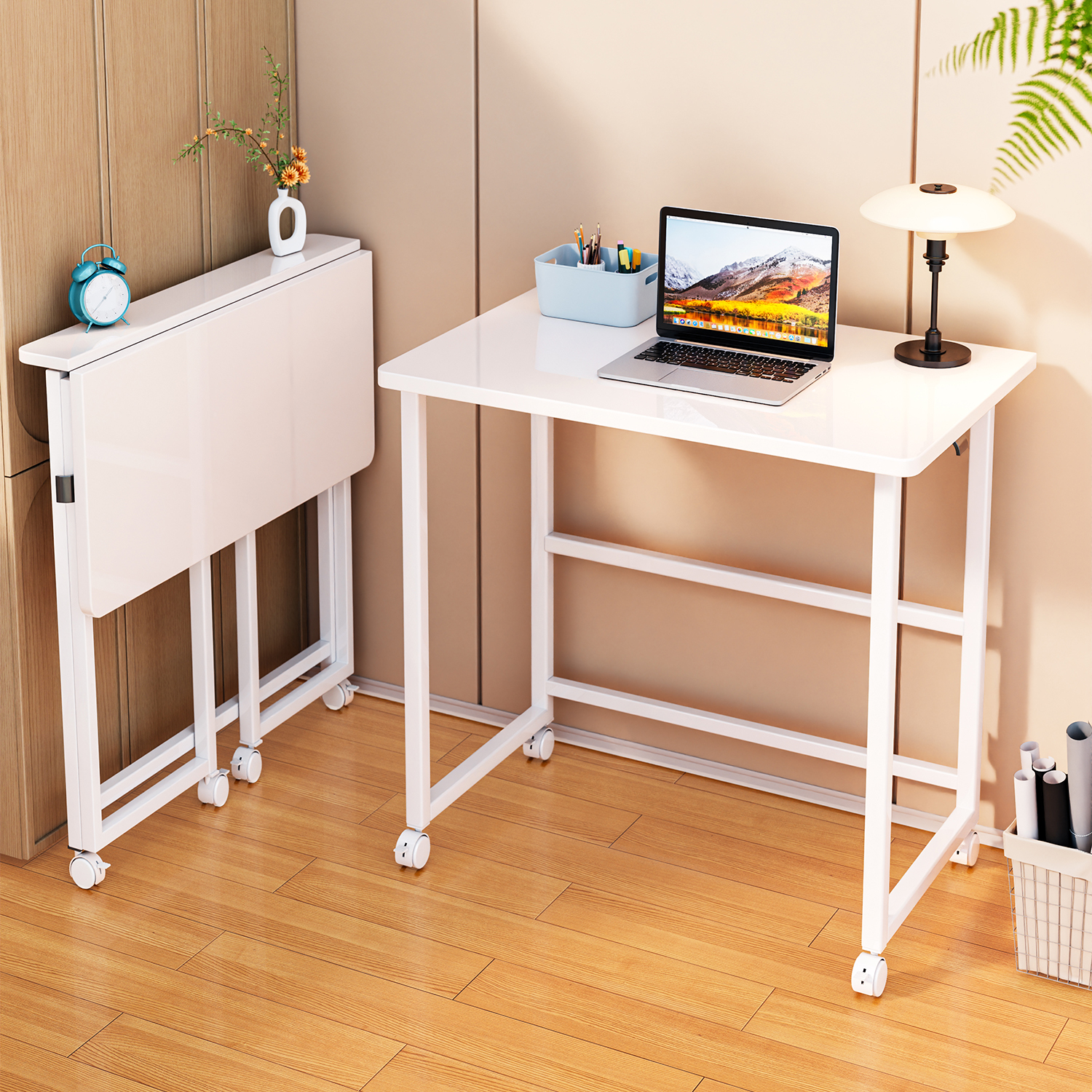 可折叠床边桌家用折叠桌笔记型电脑桌学生学习桌宿舍写字书桌懒人