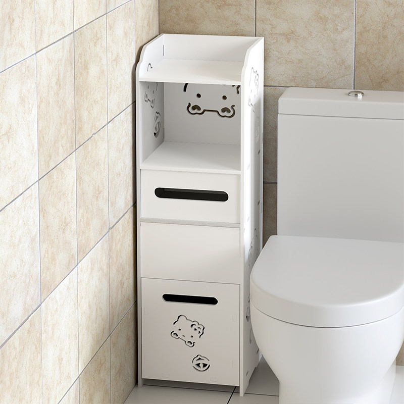 化妆室置物架马桶边柜边柜垃圾桶落地侧边收纳厕所夹缝置物架浴室