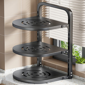 锅具收纳层架厨房置物架多层家用落地多功能下水槽整体橱柜分层放